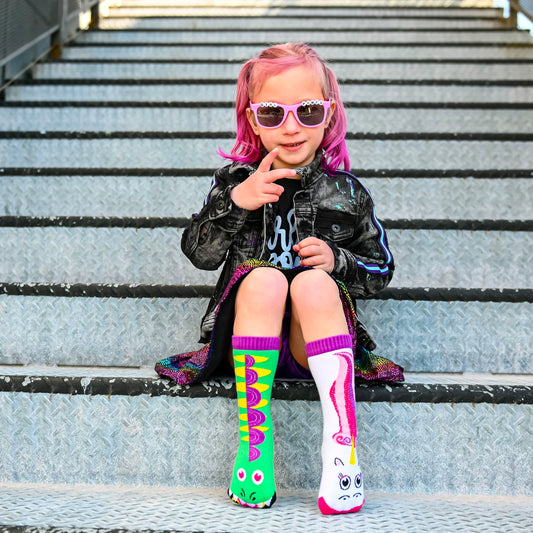 THIS PARTY IS MAGICAL! Sparkly Dragon Unicorn Socks All Ages Party Pack (12, 24, or 48 Pairs)